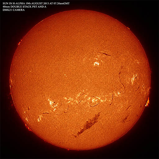 Observación fotografía solar